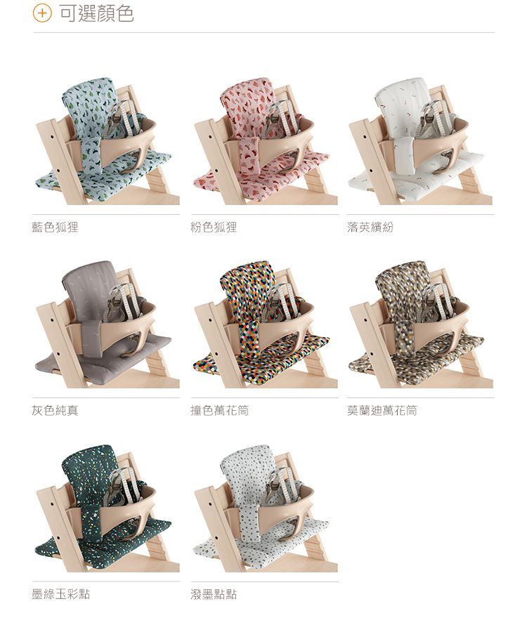 Stokke - Tripp Trapp 成長椅經典座墊(不含椅子本體)-藍色狐狸