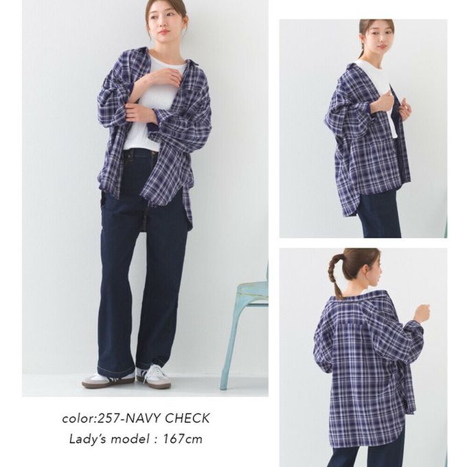 日本 OMNES - 100%印度棉 二重紗簡潔百搭襯衫-白