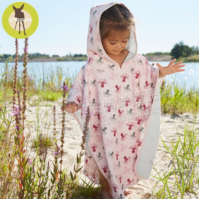 德國 Lassig - 嬰幼兒抗UV斗篷沙灘巾-馬賽克 (118X58CM)