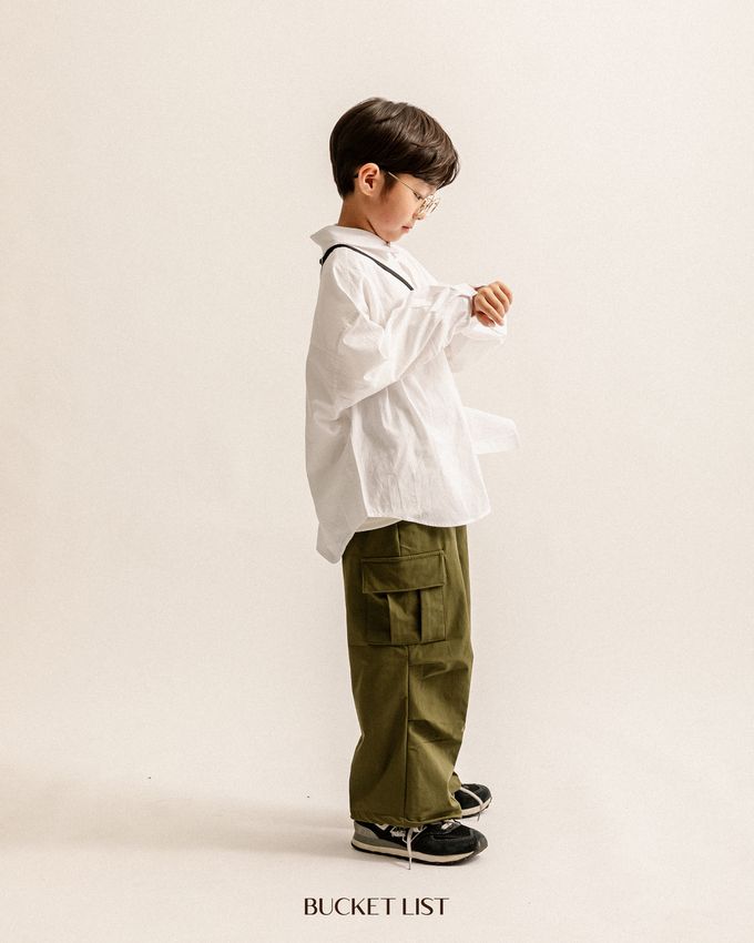 韓國 BUCKET LIST - 韓式落肩長袖襯衫/外套-白