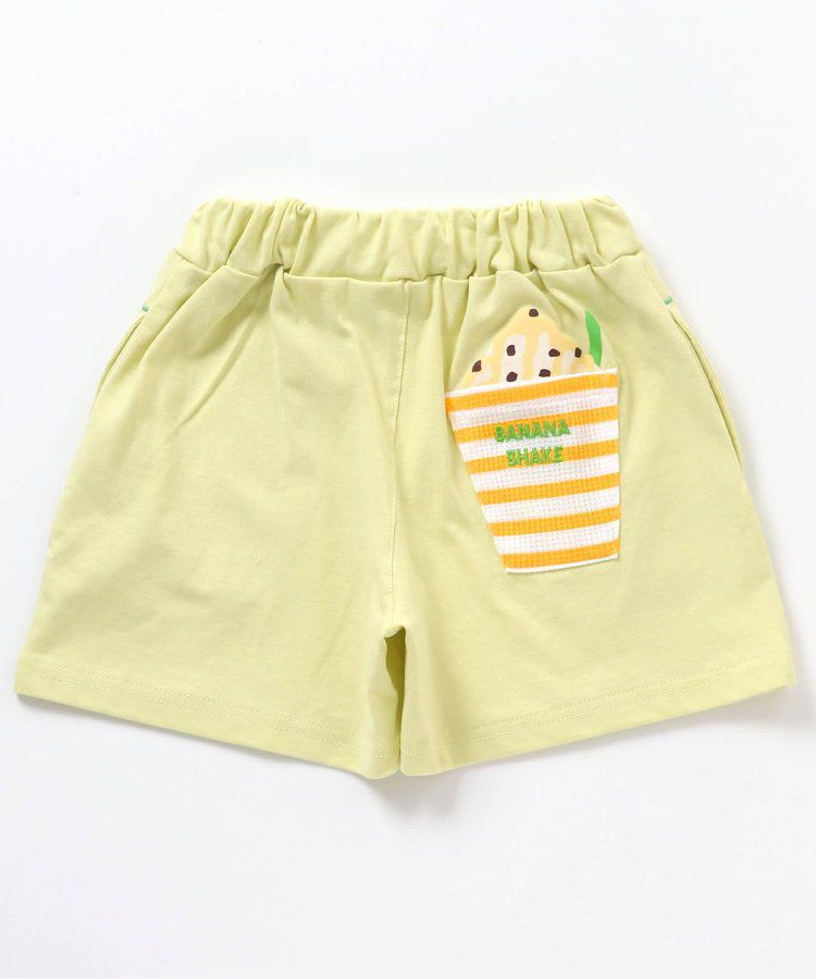 日本 BREEZE - 奶昔造型口袋膝上短褲-草莓-粉紅