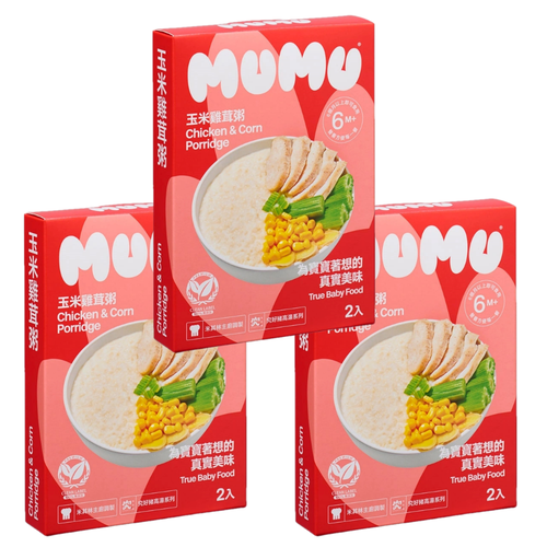 MUMU - 玉米雞茸粥150gx2包X3盒