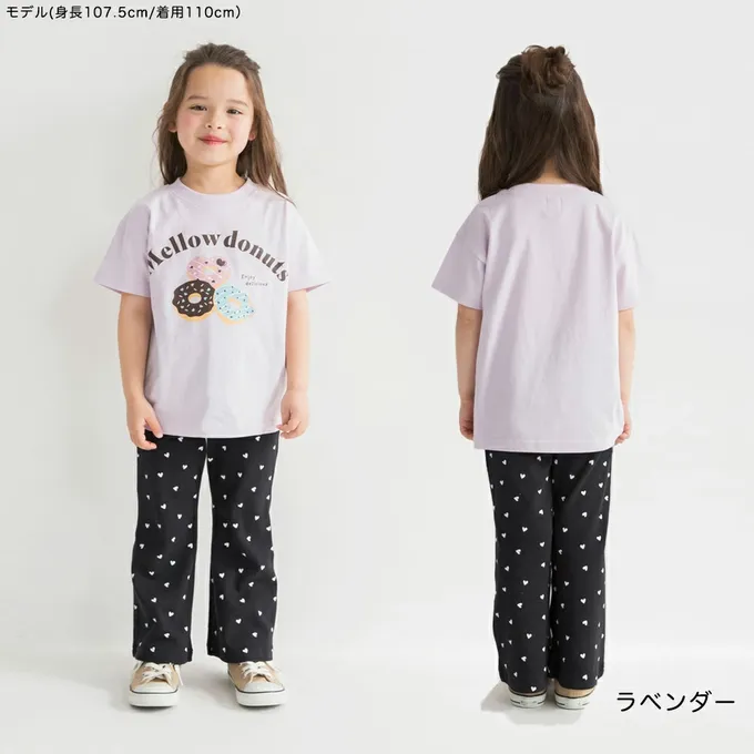 日本 BRANSHES - 100%天竺棉女孩短袖上衣-軟糖爆炸-黑