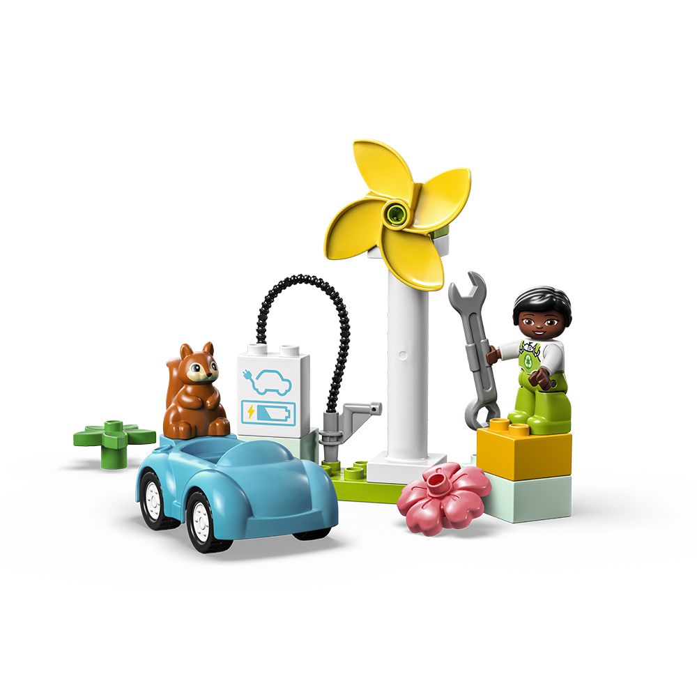 樂高LEGO - 樂高積木LEGO《 LT10985 》Duplo 得寶系列- 風力發電機和電動車｜媽咪愛