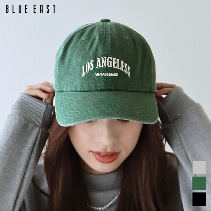 日本 BLUE EAST - 率性休閒刺繡老帽/棒球帽-杏灰