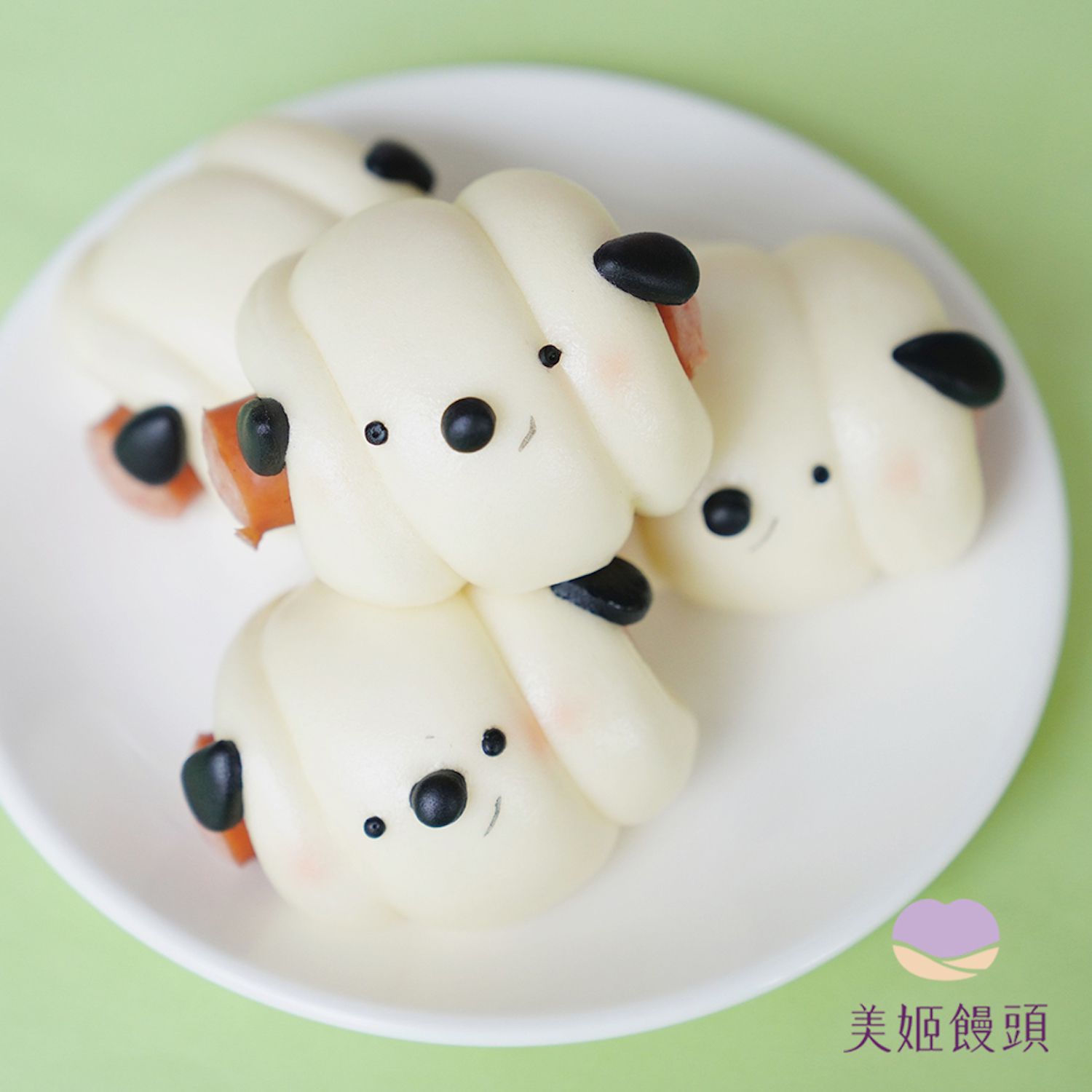 美姬饅頭 - 小白狗鮮乳熱狗捲 (6入)-50g