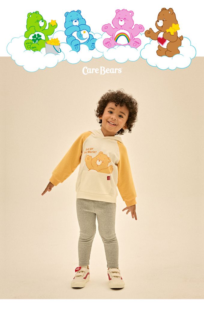 韓國 Care Bears - 聯名款熊熊印耳朵連帽裝飾上衣-黃