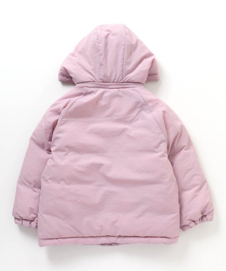 日本 BREEZE - 鋪棉保暖連帽外套-異色拼接-綠x藍