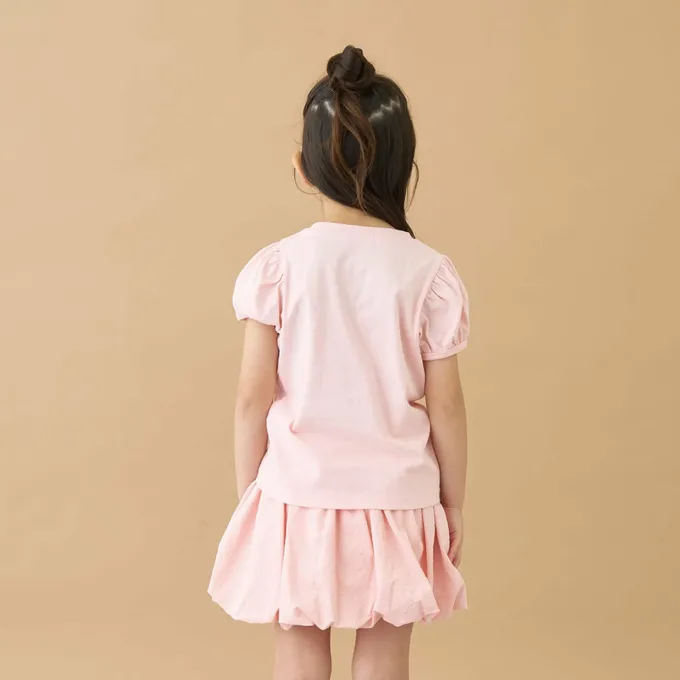 日本 Lycee mine - miffy聯名 速乾抗皺印花泡泡短袖上衣-白