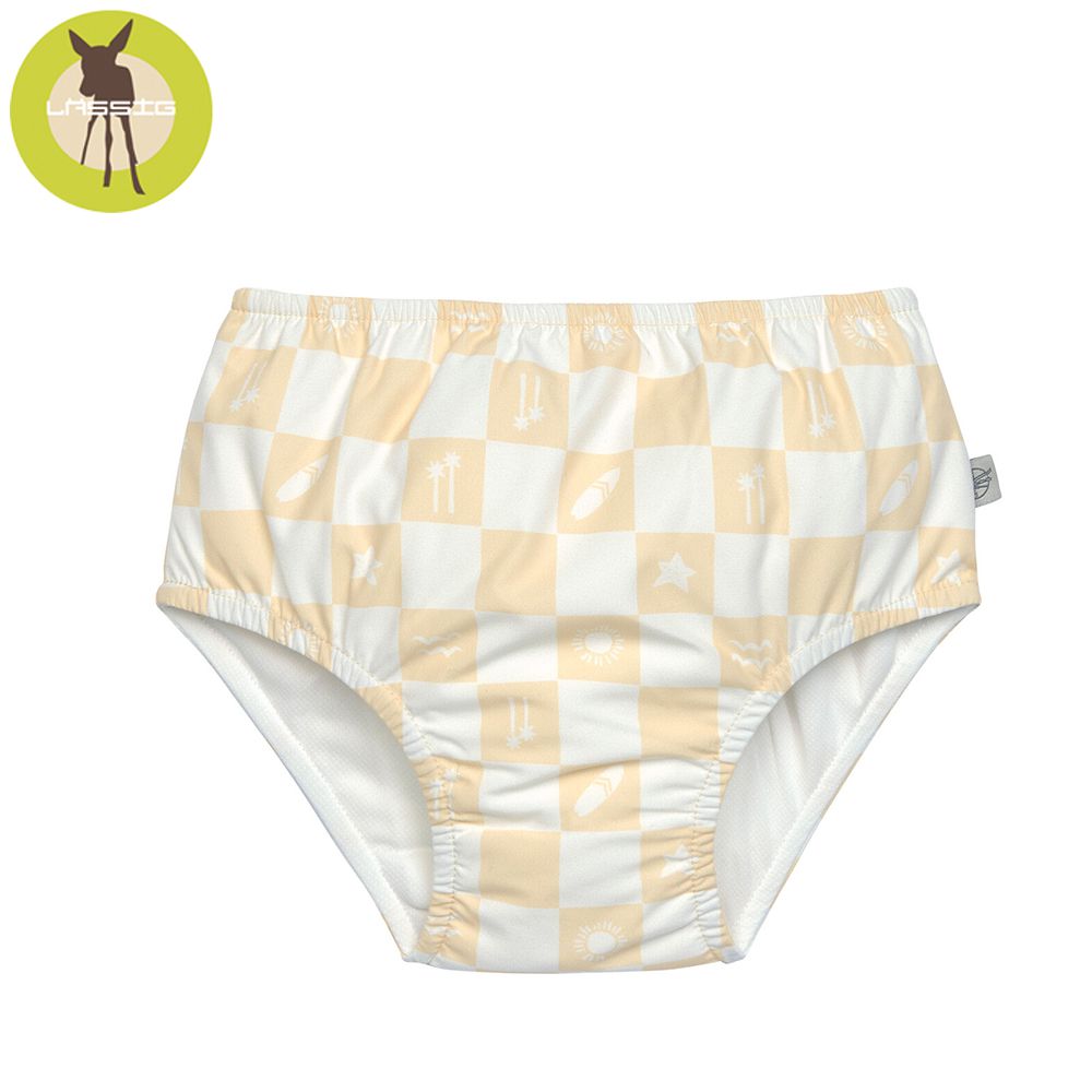 嬰幼兒抗UV游泳尿布褲-香草格紋