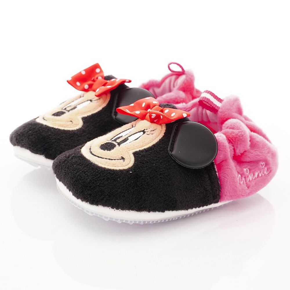 Disney 迪士尼 - 迪士尼童鞋-米妮電繡絨毛學步鞋款 (寶寶段)-黑桃