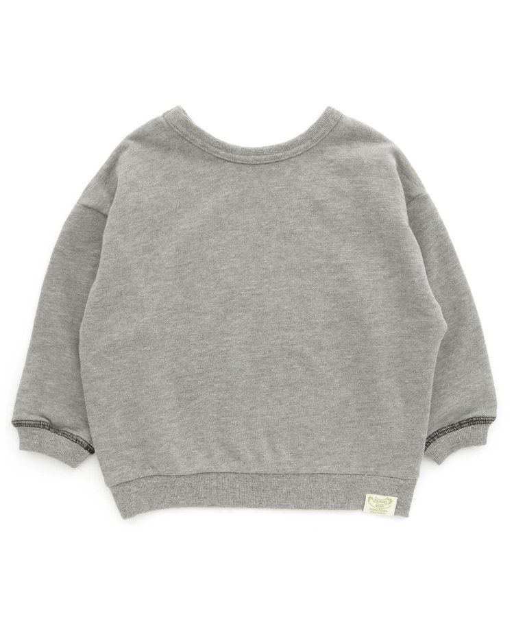 日本 BREEZE - 正反OK！裏毛圓領縫線長袖上衣-橘