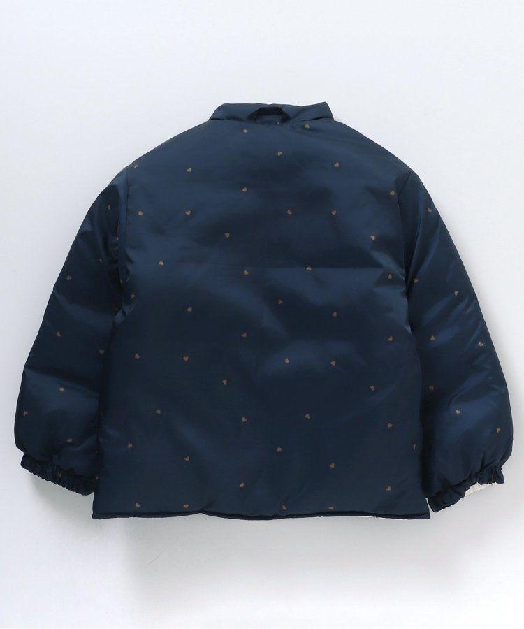 日本 apres les cours - 珍珠光澤正反2WAY鋪棉外套(可機洗)-彩色幾何-橘棕