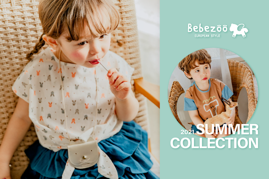 韓國 Bebezoo - 水手領竹節棉套裝-粉紅