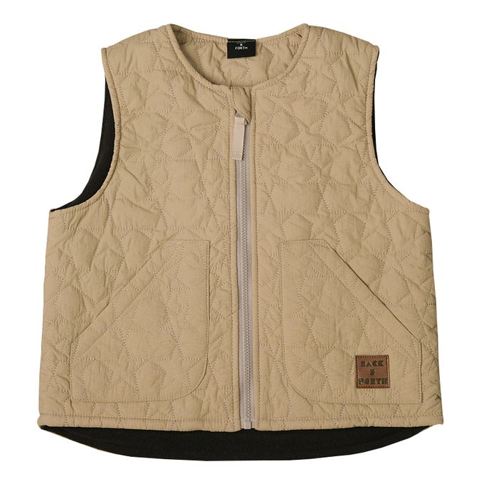 akachan honpo - 鋪棉背心.-淺卡其色