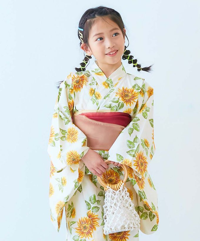 日本 devirock - 純棉 2way穿搭華麗浴衣洋裝(4件組)-繁花盛開-藍綠