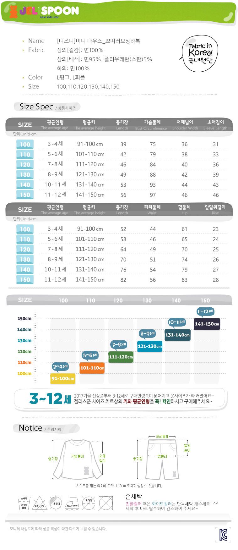 韓國 Jelispoon - (聯名款)卡通女孩印澎澎袖套裝-粉