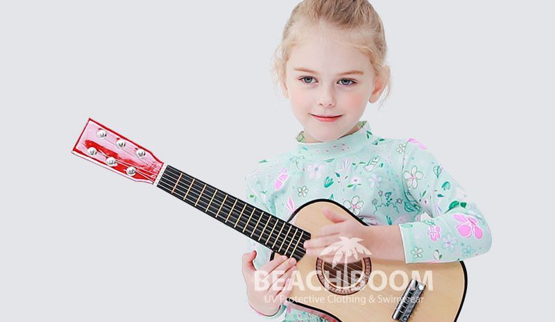 韓國 Beach Boom - UPF50+長袖泳裝/泳衣-香草花園