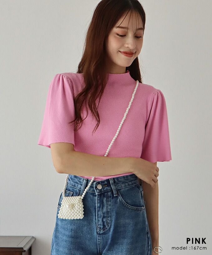 日本 BLUE EAST - 氣質羅紋針織上衣-綠