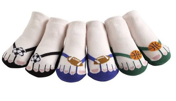 美國 Jazzy Toes - 時尚造型棉襪/止滑襪/假鞋襪/嬰兒襪_三入禮盒組-夾腳托/球類組