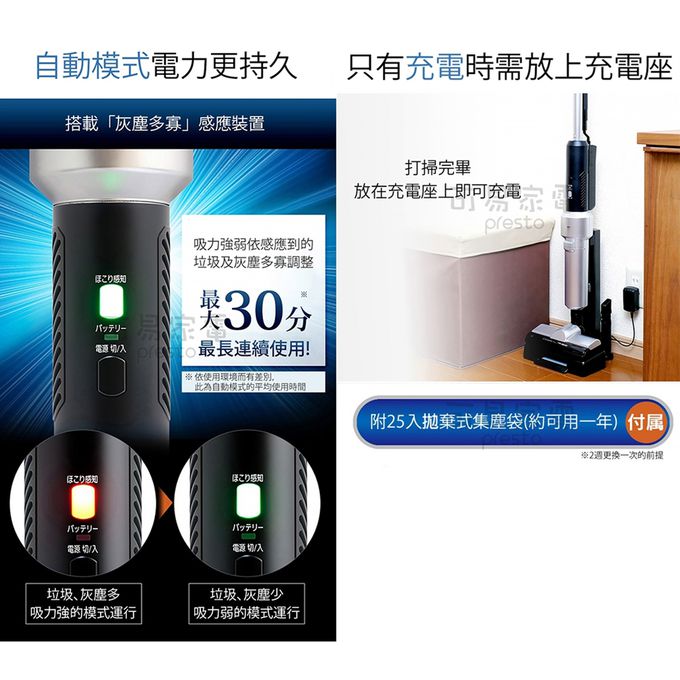 日本 IRIS OHYAMA - 3倍氣旋智能無線吸塵器-獨家加贈靜電刷*1-金屬銀-IC-SLDCP5-S