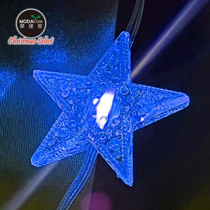 MODACore 摩達客 - 50燈LED皮線燈串(USB充電/五角星星-彩光)5M-贈豆腐頭&遙控器