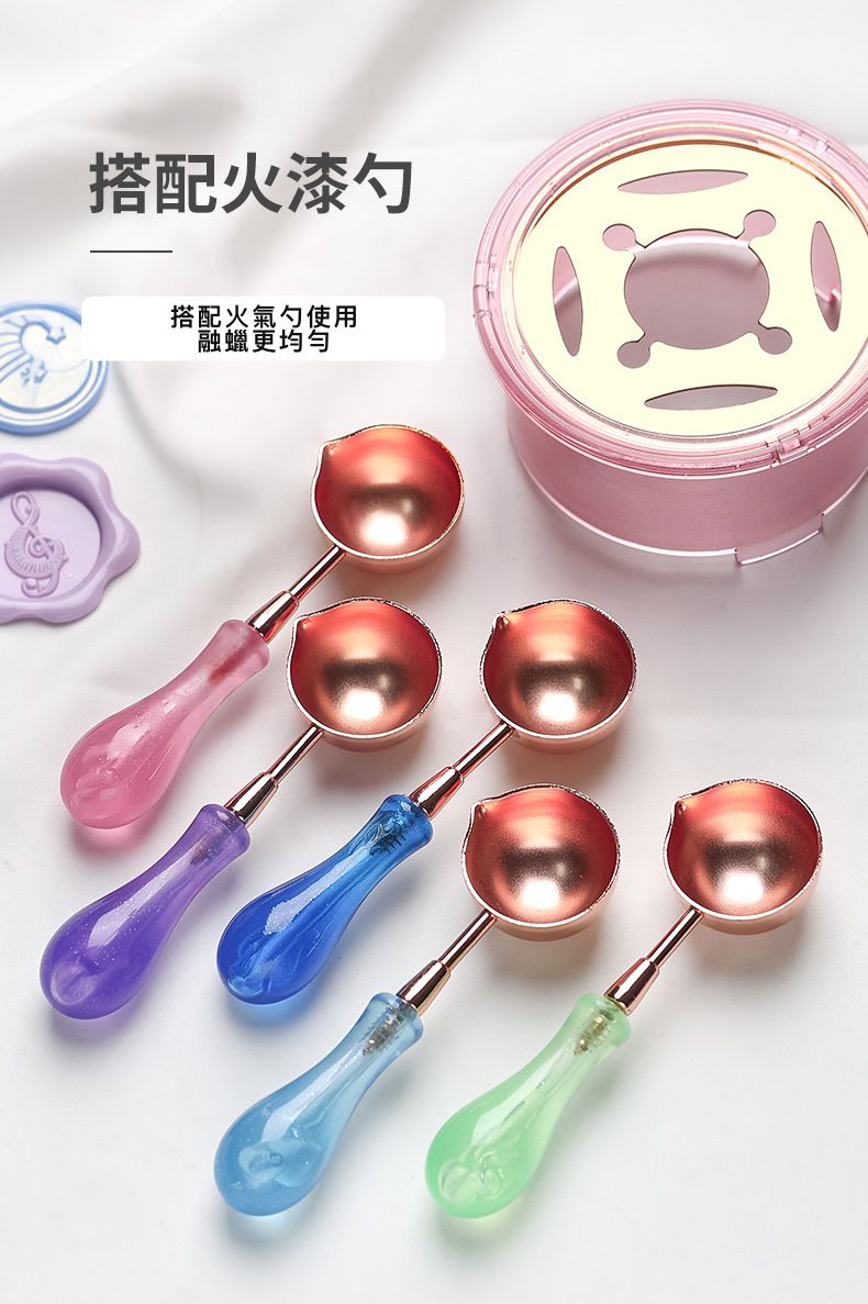 夢幻泡泡水晶火漆勺-粉色