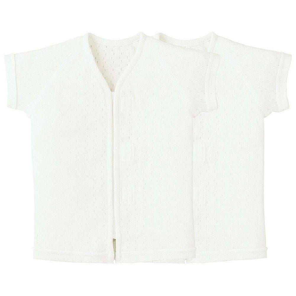 日本 Combi - mini系列-純棉肚衣(黏貼式)-白色*2 (60-70)