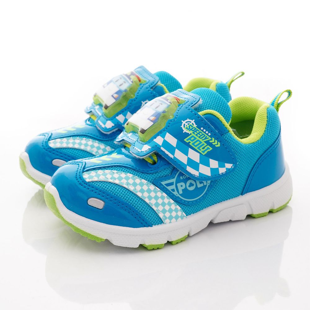 POLI 波力救援小英雄 - 卡通電燈運動款童鞋(中小童段)-運動鞋-水藍