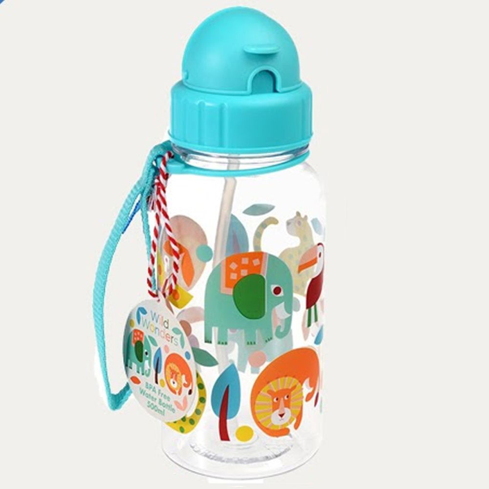 英國 Rex London - 兒童吸管水瓶-森林樂園(500ML)
