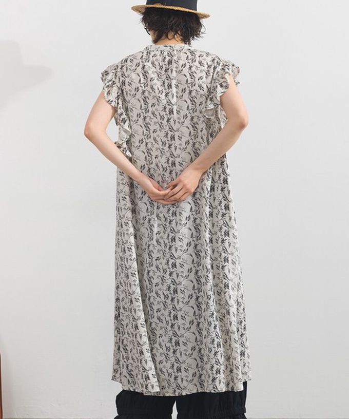 日本 Lupilien - 嫘縈混紡開襟柔軟荷葉短袖洋裝-海軍藍