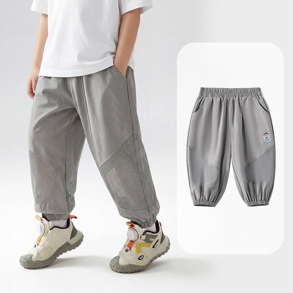 UPF50+卡通汪汪隊輕薄透氣防蚊褲/空調褲-網眼拼接-灰色