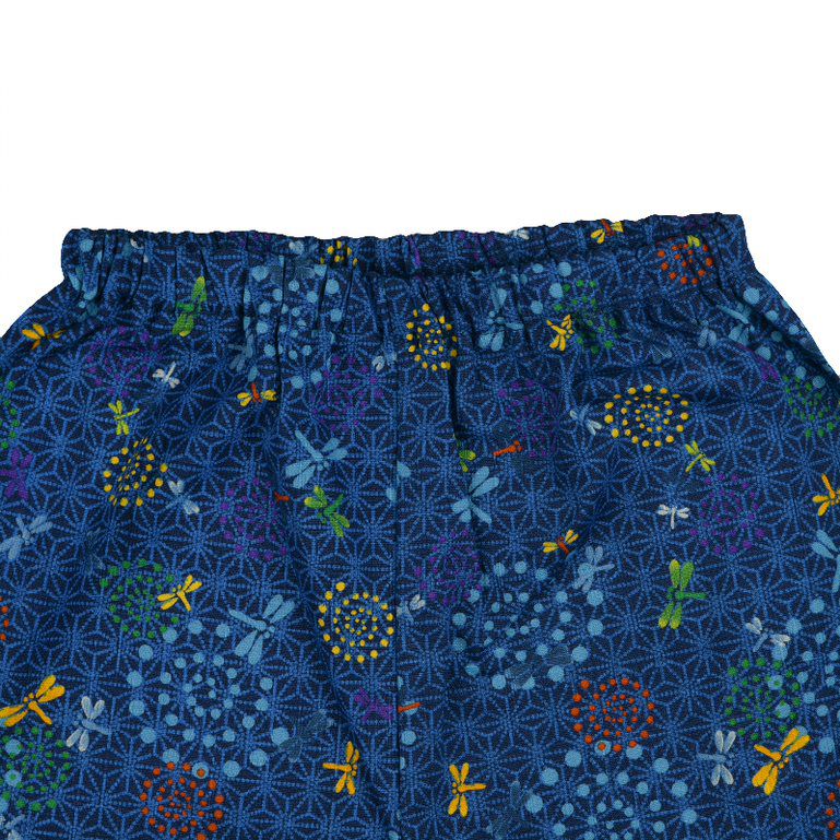 akachan honpo - 兩件式甚平-蜻蜓-深藍色