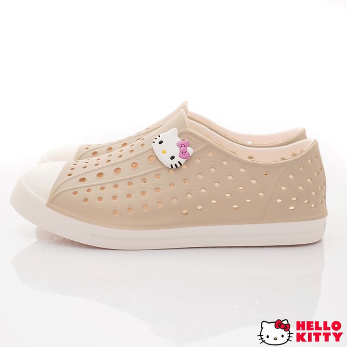 HELLO KITTY - HELLO KITTY-洞洞休閒便鞋-823638奶茶(中大童段)-休閒鞋-奶茶