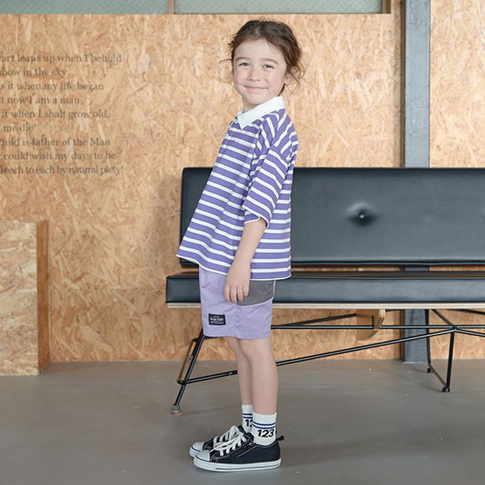 日本 b-ROOM - 撞色大口袋帥氣短褲(4分丈)-卡其