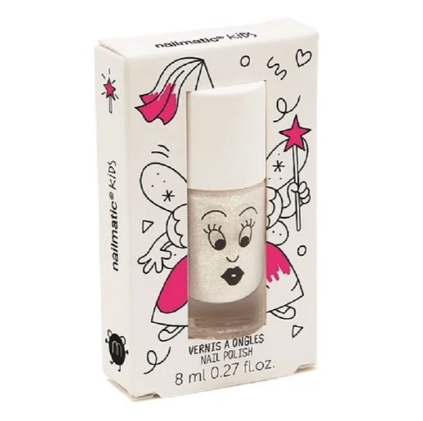 Nailmatic - 【媽咪愛獨賣組】Nailmatic 雪碧&圈圈水漾亮彩指甲油(贈小貓咪糖果紙盒)-晶亮紫+閃亮白-8mlx2