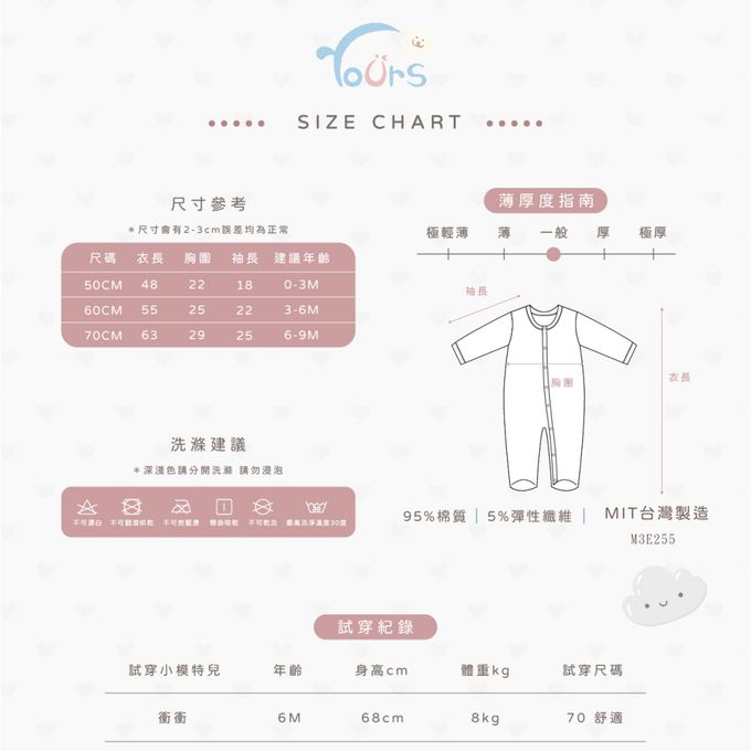 YOUrs - 好棉包腳連身衣