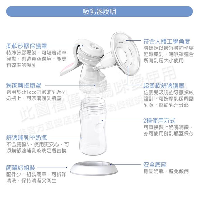 義大利 chicco - 舒適哺乳手動吸乳器