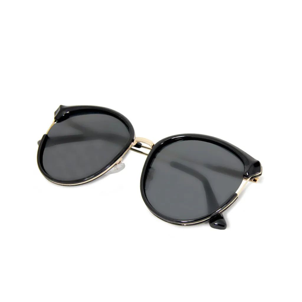 ALEGANT - 貓眼設計金屬鏤空寶麗來偏光墨鏡│UV400太陽眼鏡