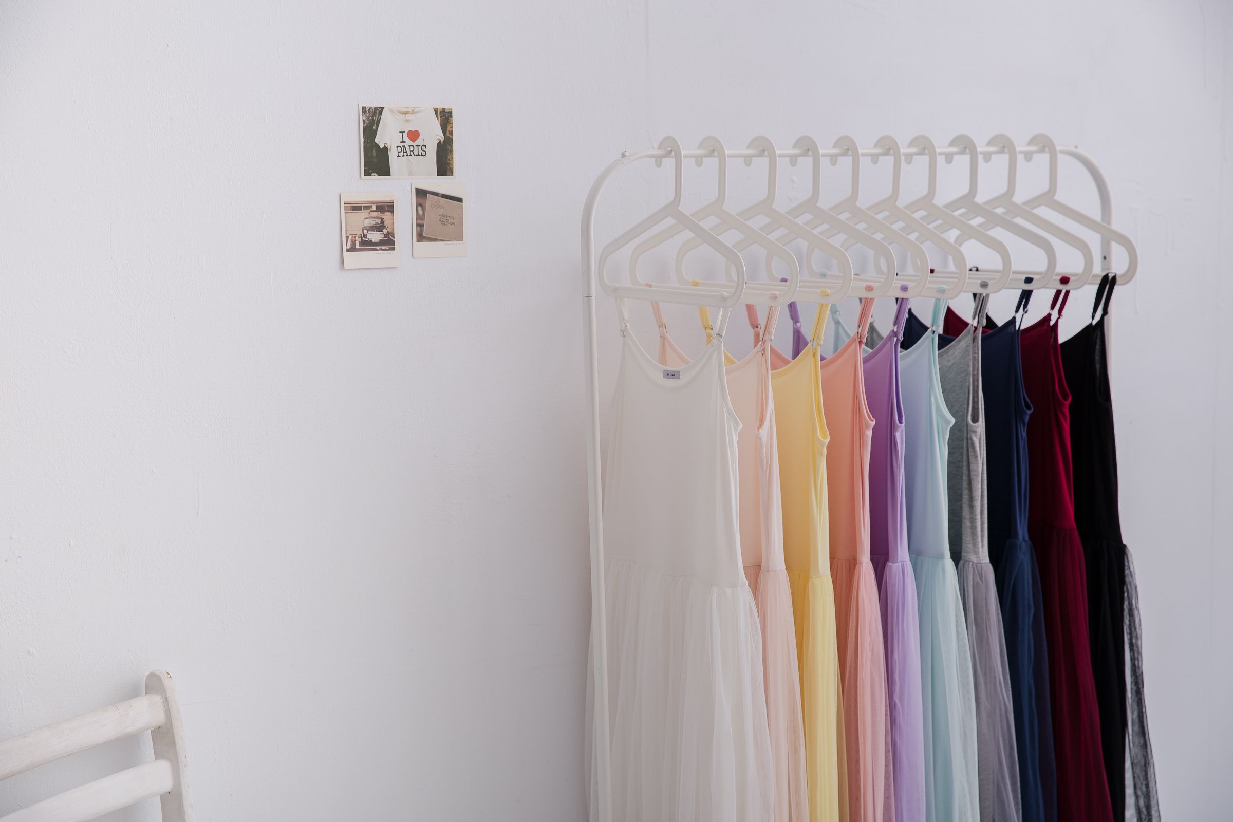 Peachy - 獨家訂製綿柔連身紗裙-細肩帶連身款-夢幻白 (F)