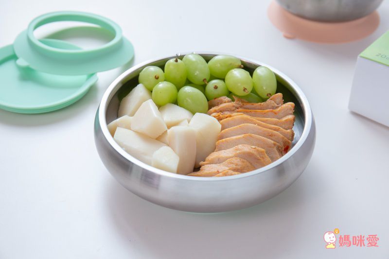 清洗零死角、耐用不怕刮！【美國little.b】316雙層不鏽鋼吸盤碗