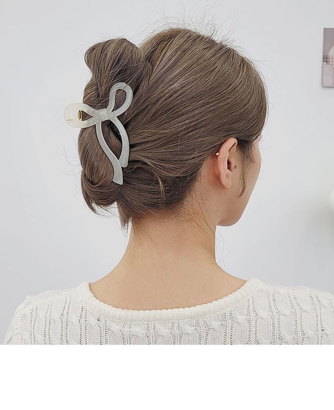 韓國 Soo&Soo - 果凍禮物結造型髮夾/抓夾-透明