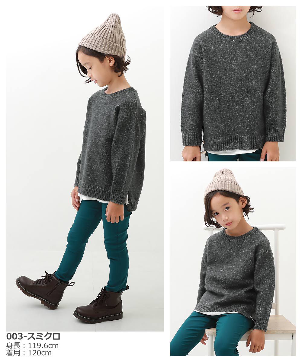 日本 devirock - 舒適柔軟薄針織上衣-條紋-深藍