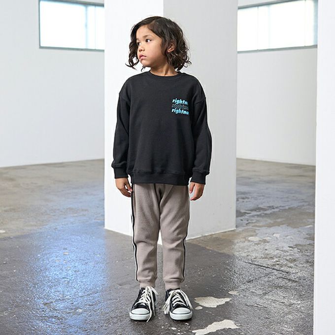 日本 b-ROOM - 側邊線條運動風束口長褲-灰杏