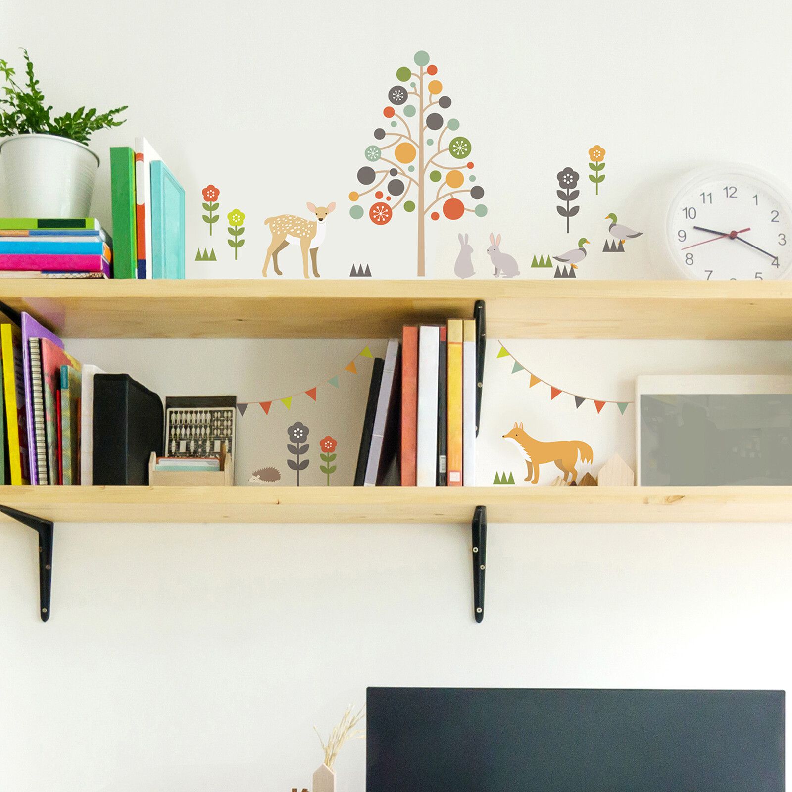 日本 TOKYO STICKER - 日本製 質感無邊框壁貼 [精緻轉印款]-森林運動會 (A4)