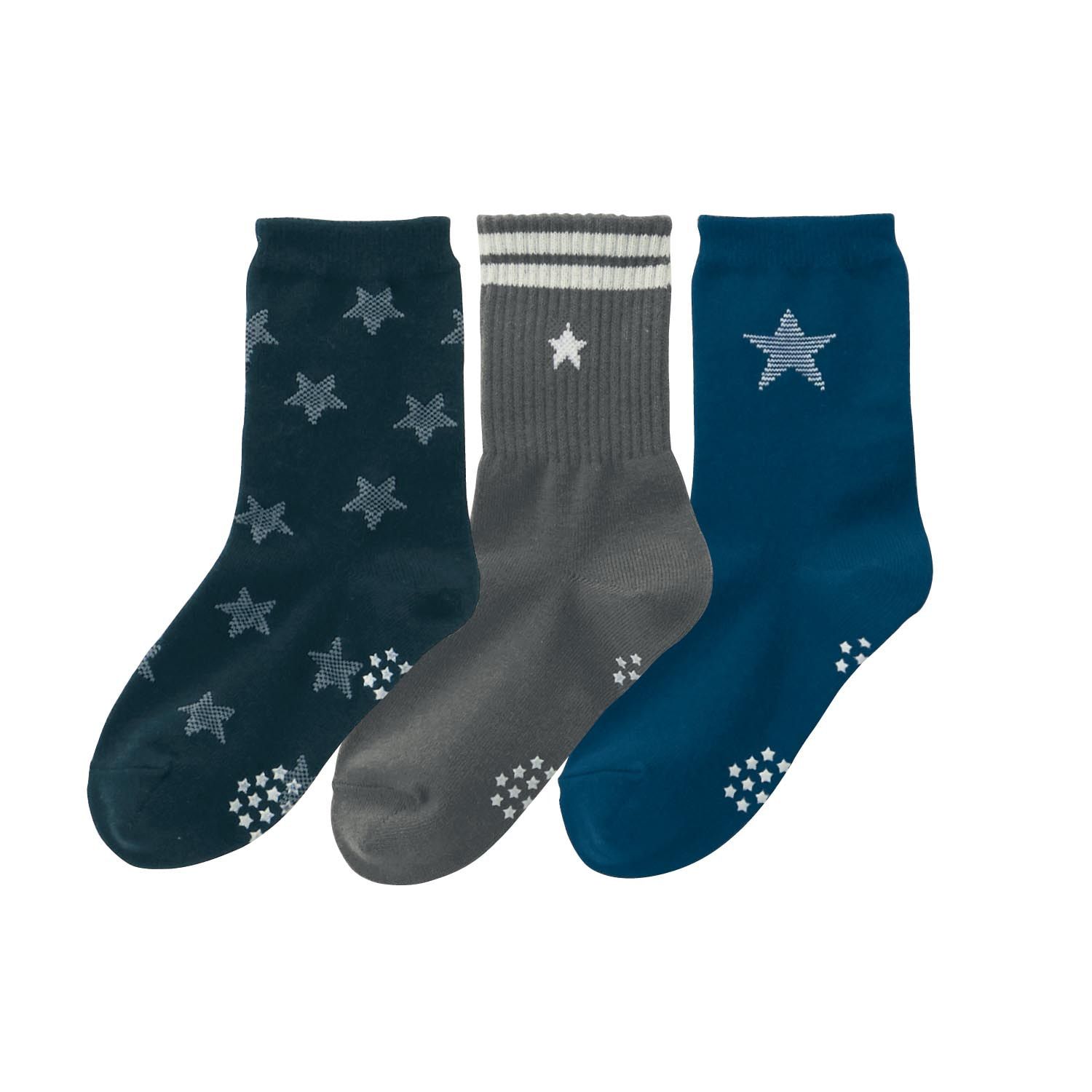 日本千趣會 - GITA 超值中筒襪三件組-星星