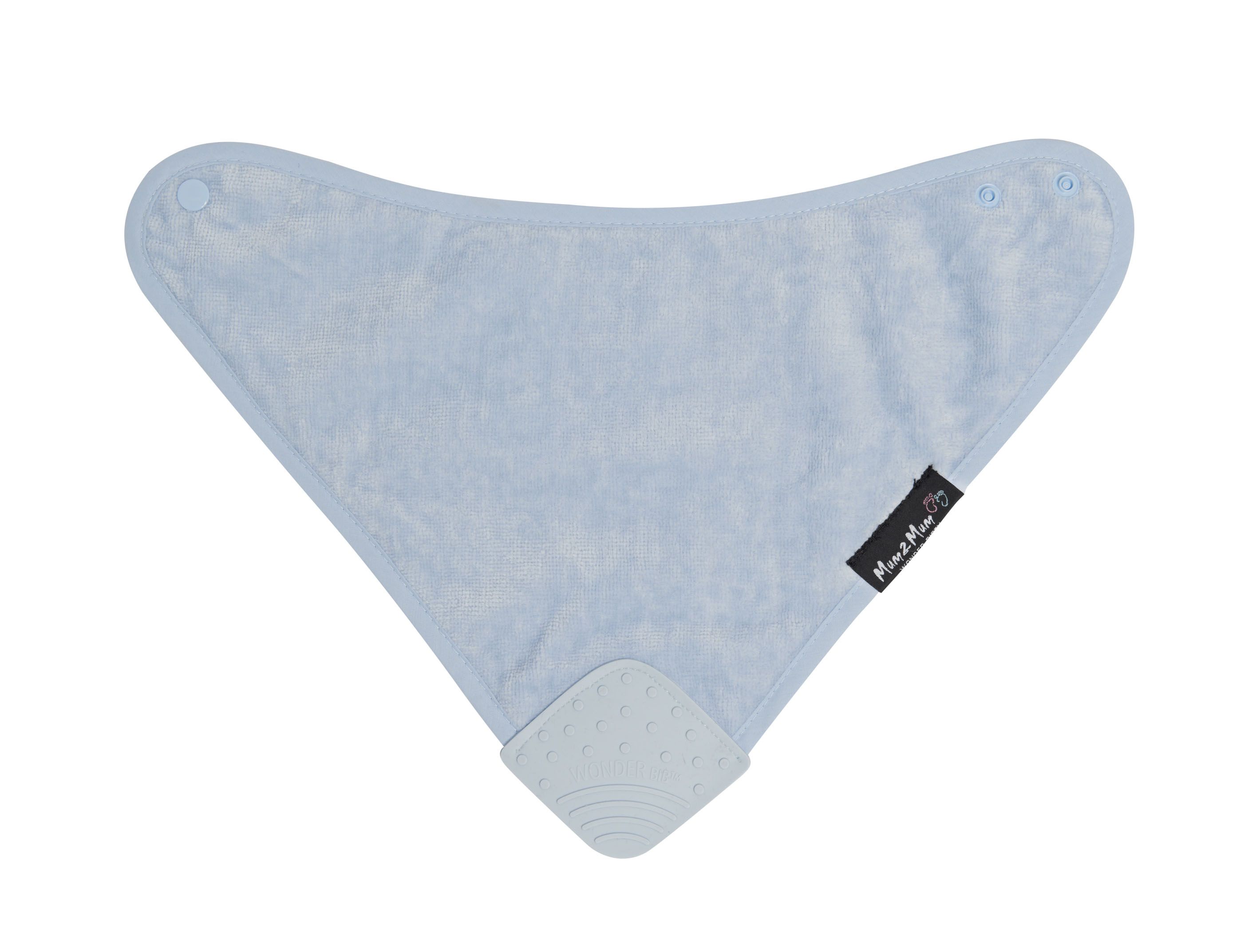 Mum 2 Mum - 機能型神奇三角咬咬兜口水巾圍兜-粉藍