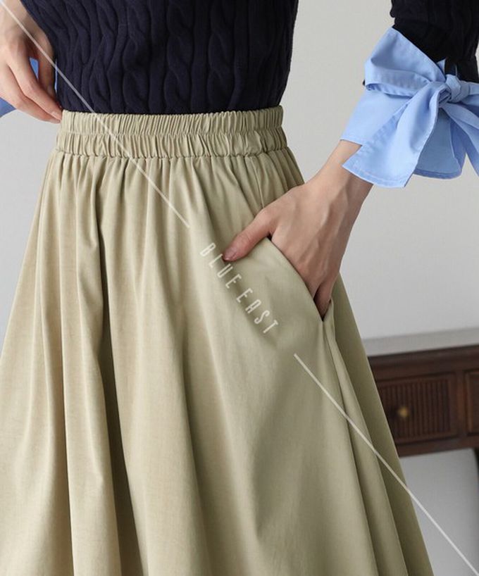 日本 BLUE EAST - 柔軟輕盈感立體澎澎氣球長裙-黑