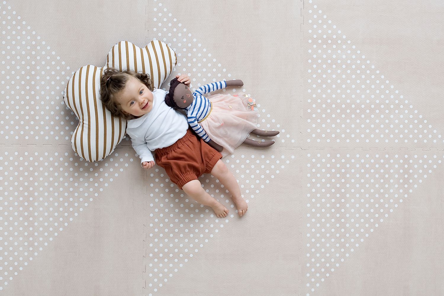 德國 toddlekind - 地球系列遊戲地墊-自然米-一組6片