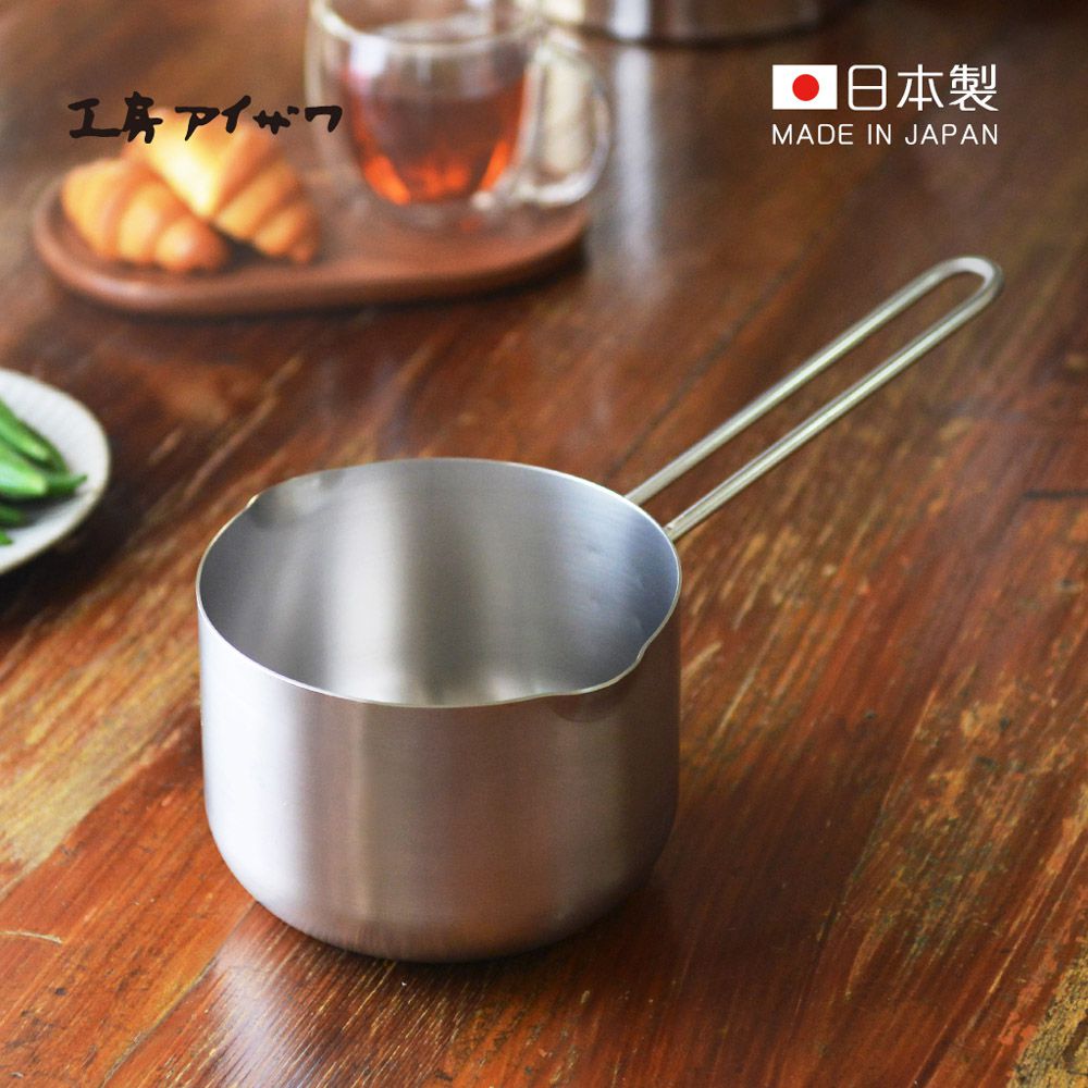 日本相澤工房 AIZAWA - 日本製18-8不鏽鋼牛奶鍋/單柄鍋-14cm